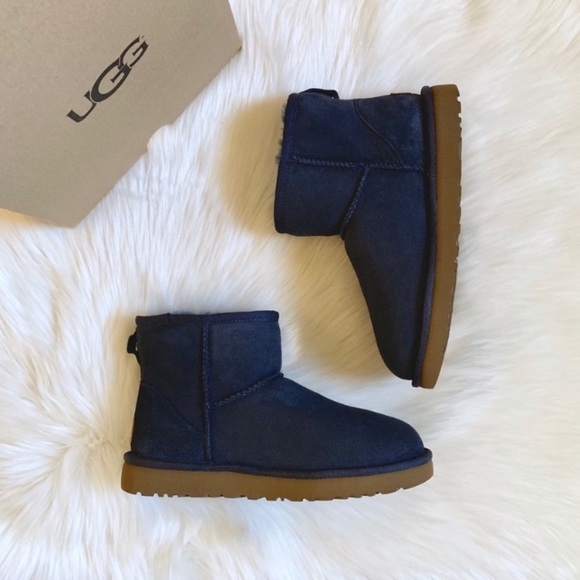 UGG Navy Classic Mini II Boots - Picture 3 of 7